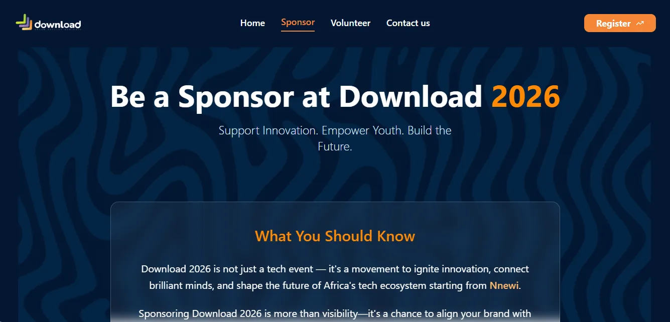 Download Tech 2026 event sponsor section.